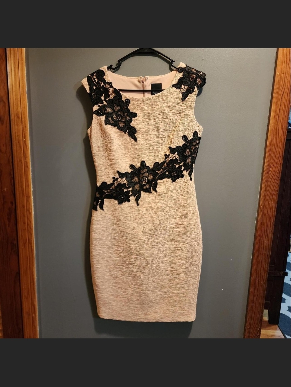 Melrose Social Lace Detail Mini Dress Pink & Black Size 6 Like New